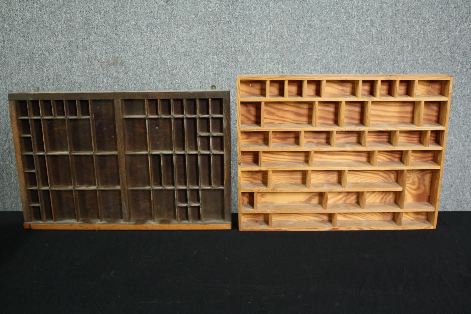 An old wooden work tray with 'science' written on it, probably for school use, together with two - Image 2 of 6