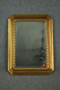 Wall mirror, contemporary gilt framed with bevelled plate. H.78 W.57cm.