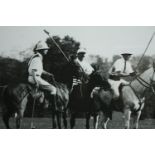 A large panoramic style photograph of a Polo match. A modern reprint. Probably taken in the 1930s