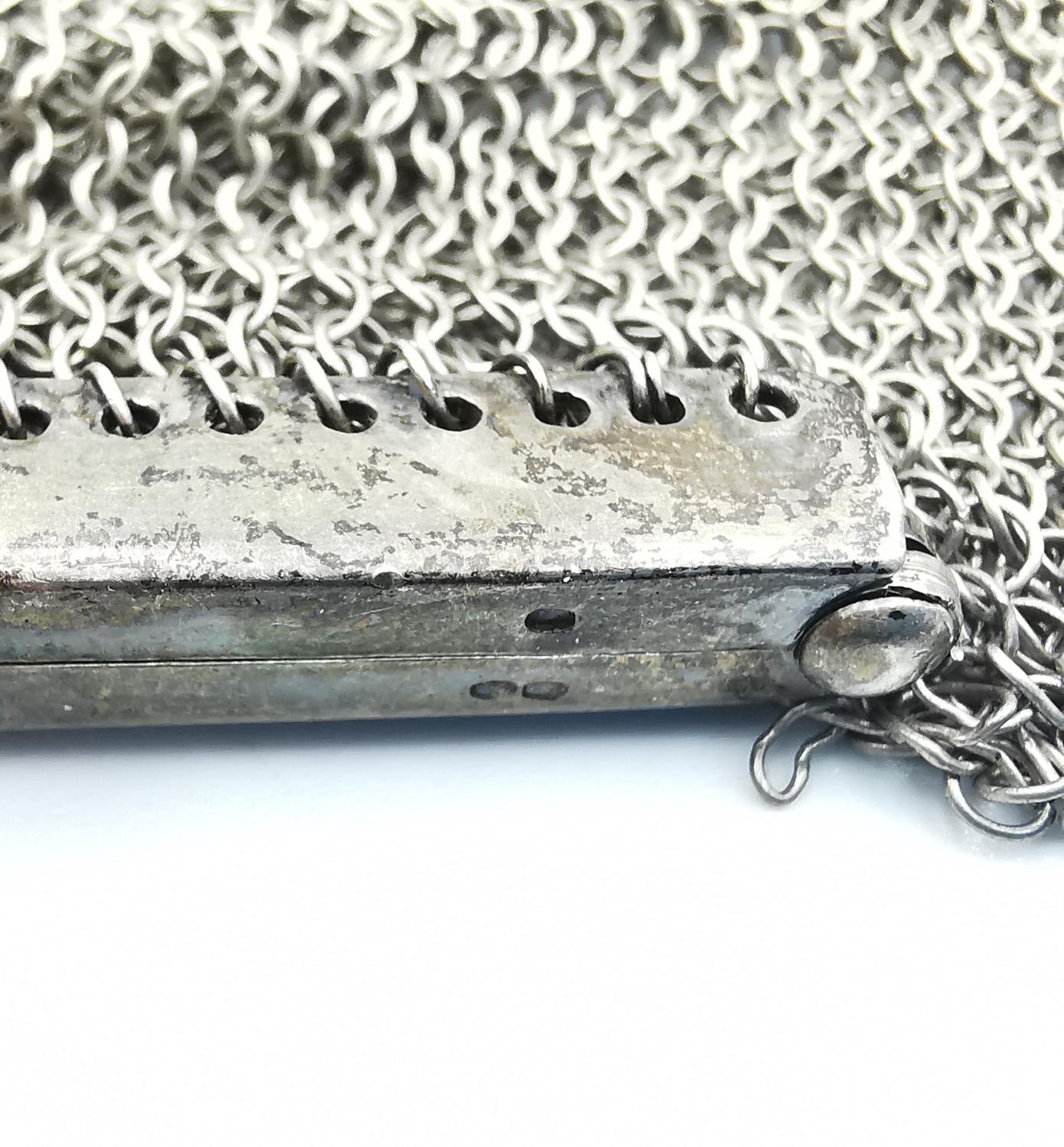 Two early 20th century silver coin purses. One silver mesh purse by Robert Chandler. French import - Image 5 of 15