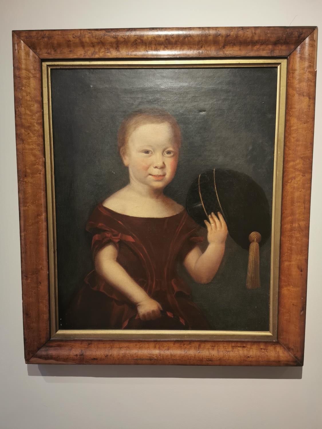 A 19th century oil on canvas portrait of Master George Varah, age 2. Inscription verso reads 'Was - Image 2 of 6