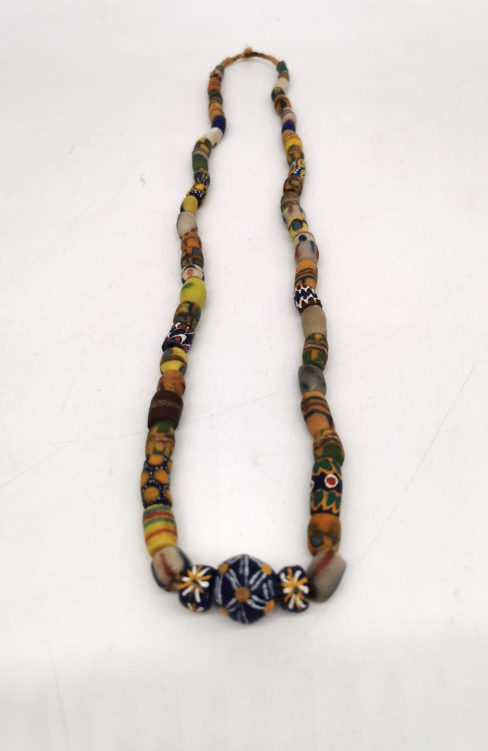 A collection of six African venetian glass trade bead necklaces and two bracelets. The long - Image 8 of 11