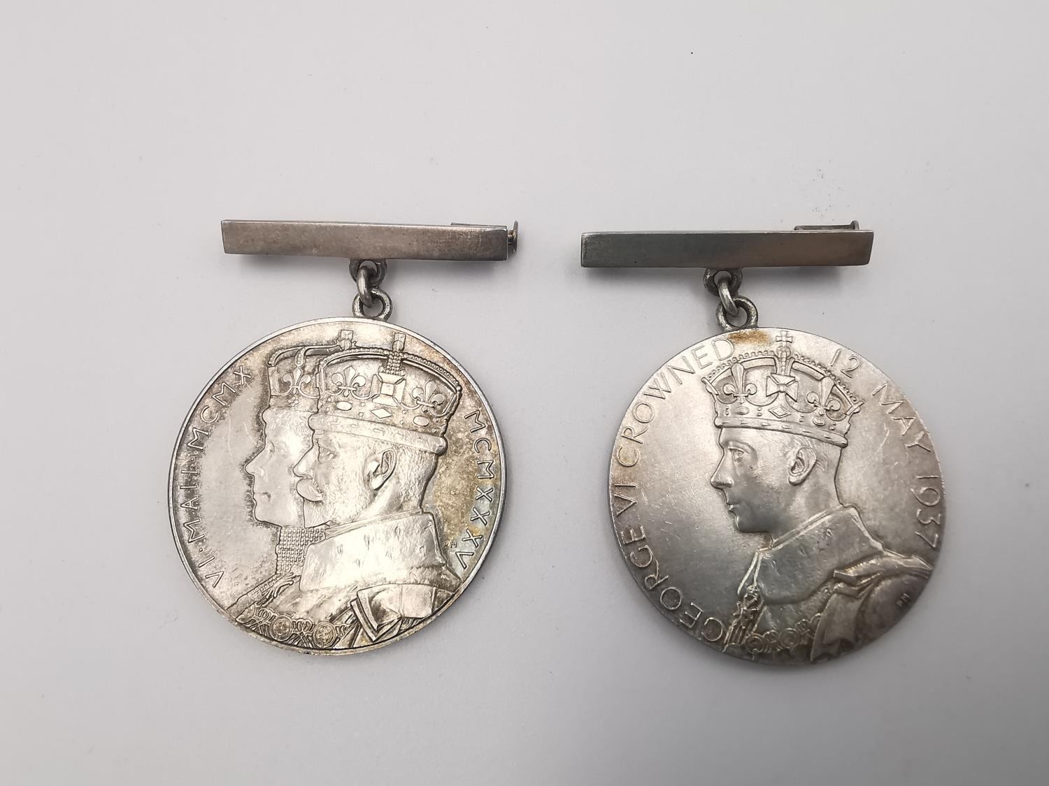 A collection of silver medals and jewellery, including two white metal commemorative coronation - Image 4 of 8