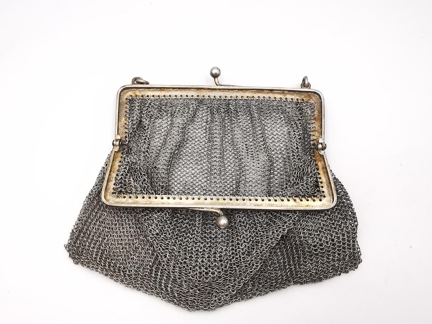 Two early 20th century silver coin purses. One silver mesh purse by Robert Chandler. French import - Image 7 of 15