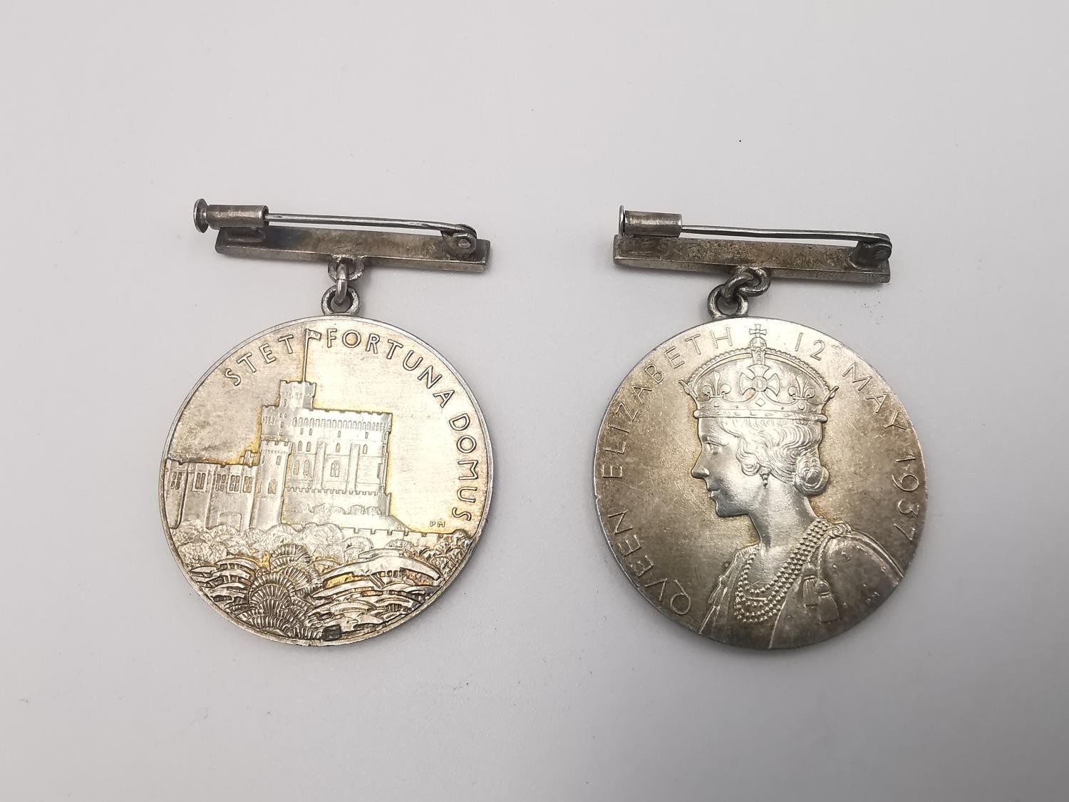 A collection of silver medals and jewellery, including two white metal commemorative coronation - Image 5 of 8