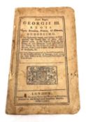 Anno Regni Georgii III Regis Magnae Britanniae, Franciae & Hiberniae, Duodecimo. At the Parliament