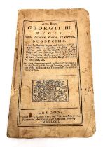 Anno Regni Georgii III Regis Magnae Britanniae, Franciae & Hiberniae, Duodecimo. At the Parliament