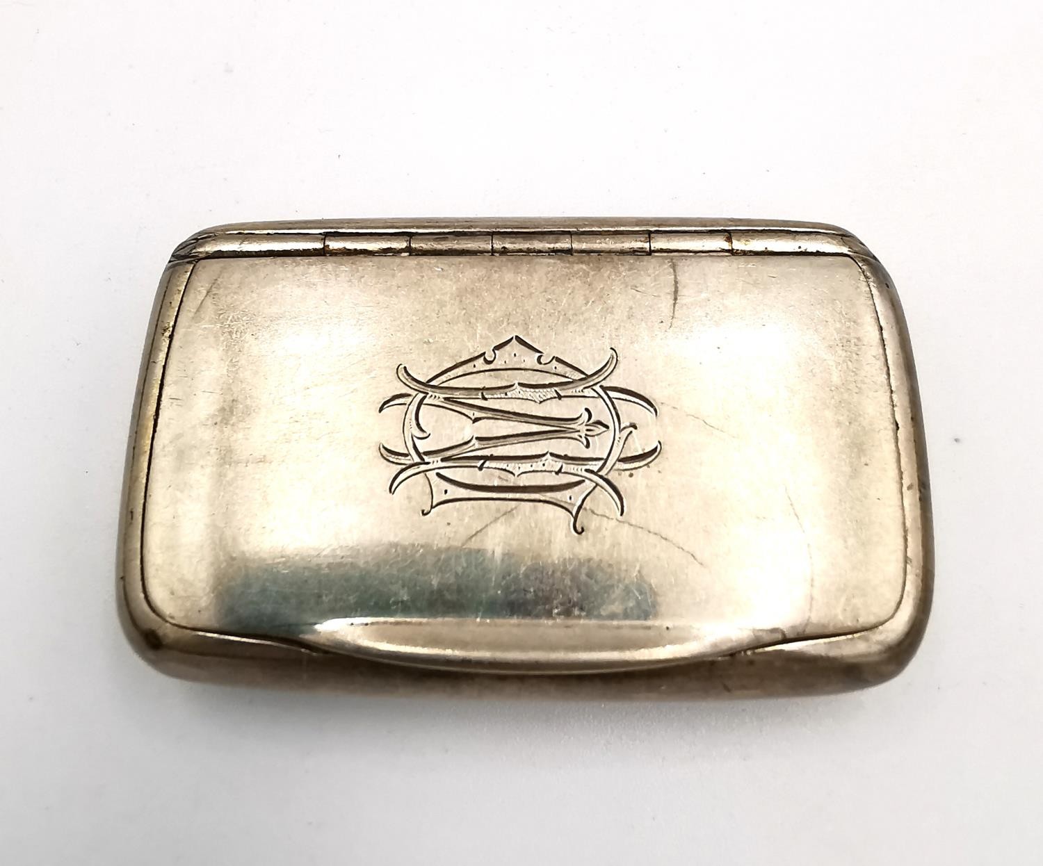 A Dutch 835 silver Lodderein box along with a German silver snuff box with gilded interior by - Image 7 of 8