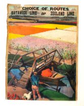 After Joseph Rovers (1893-1976), early 20th century travel poster advertising canal routes, Batavier