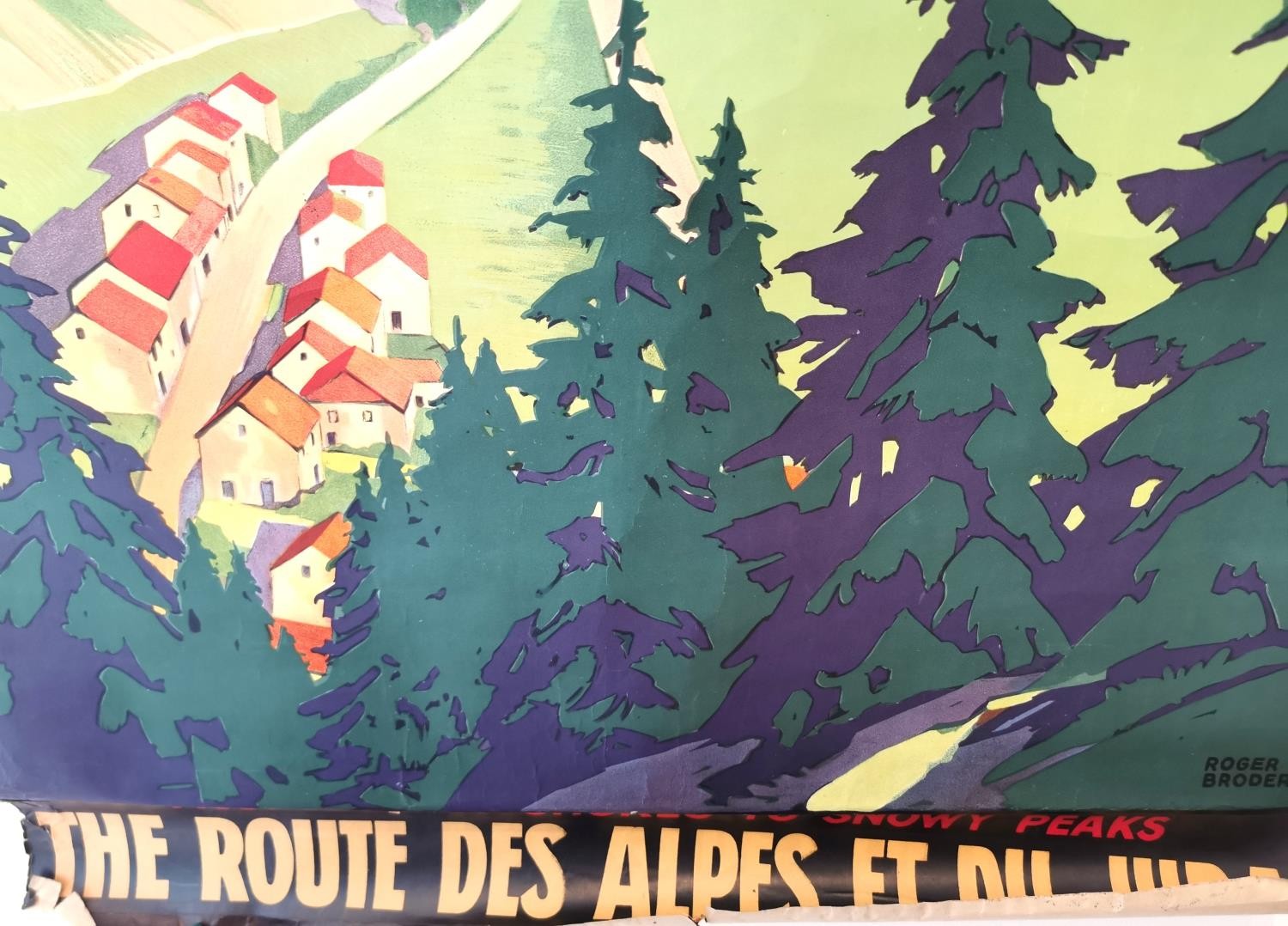 Roger Broders (1883-1953), early 20th century travel alpine poster titled 'From Sunny Shores to - Image 8 of 8