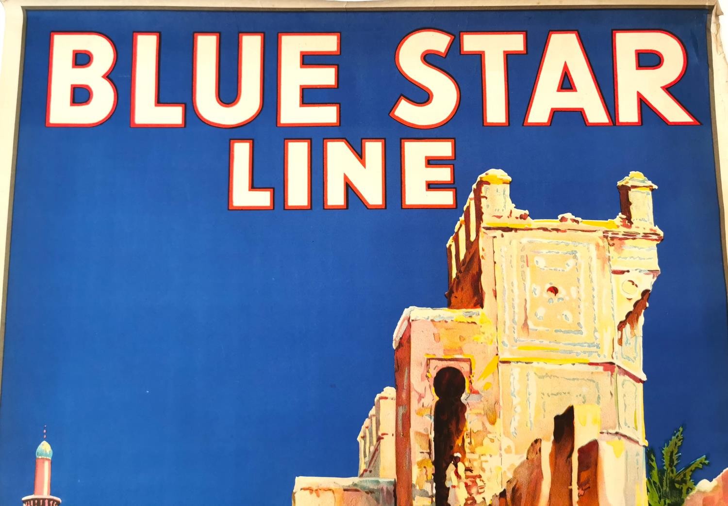 After Maurice Randall, British (1865 - 1950), early 20th century 'Blue Star Line' travel poster - Image 2 of 5
