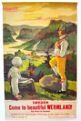 Hjalmar Thoresson (1893-1943), early 20th century Swedish travel poster advertising 'Come to