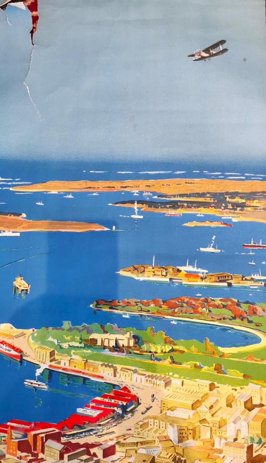 Albert E. Collins, The World’s Loveliest Harbour, Sydney, Australia, 1930s travel poster advertising - Image 2 of 6