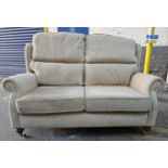 A contemporary Victorian style sofa. H.120 W.150 D.100cm.