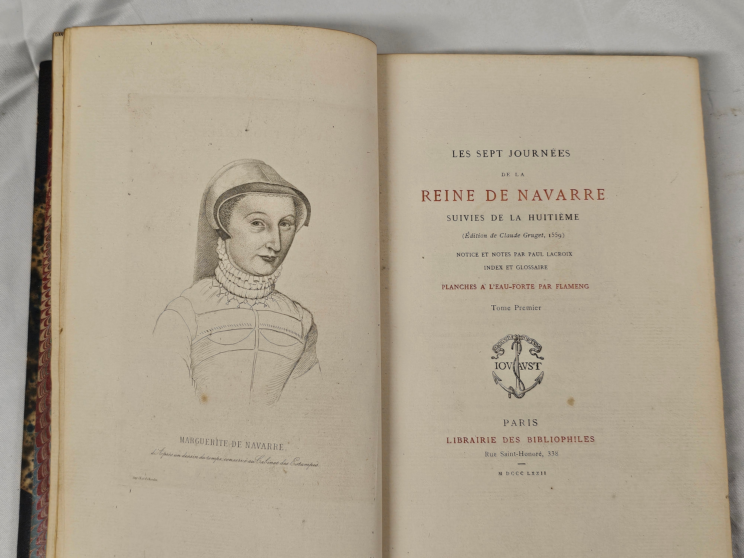 Les sept journées de la Reine de Navarre suivies de la huitième. Published by Chez Jouaust, - Image 8 of 11