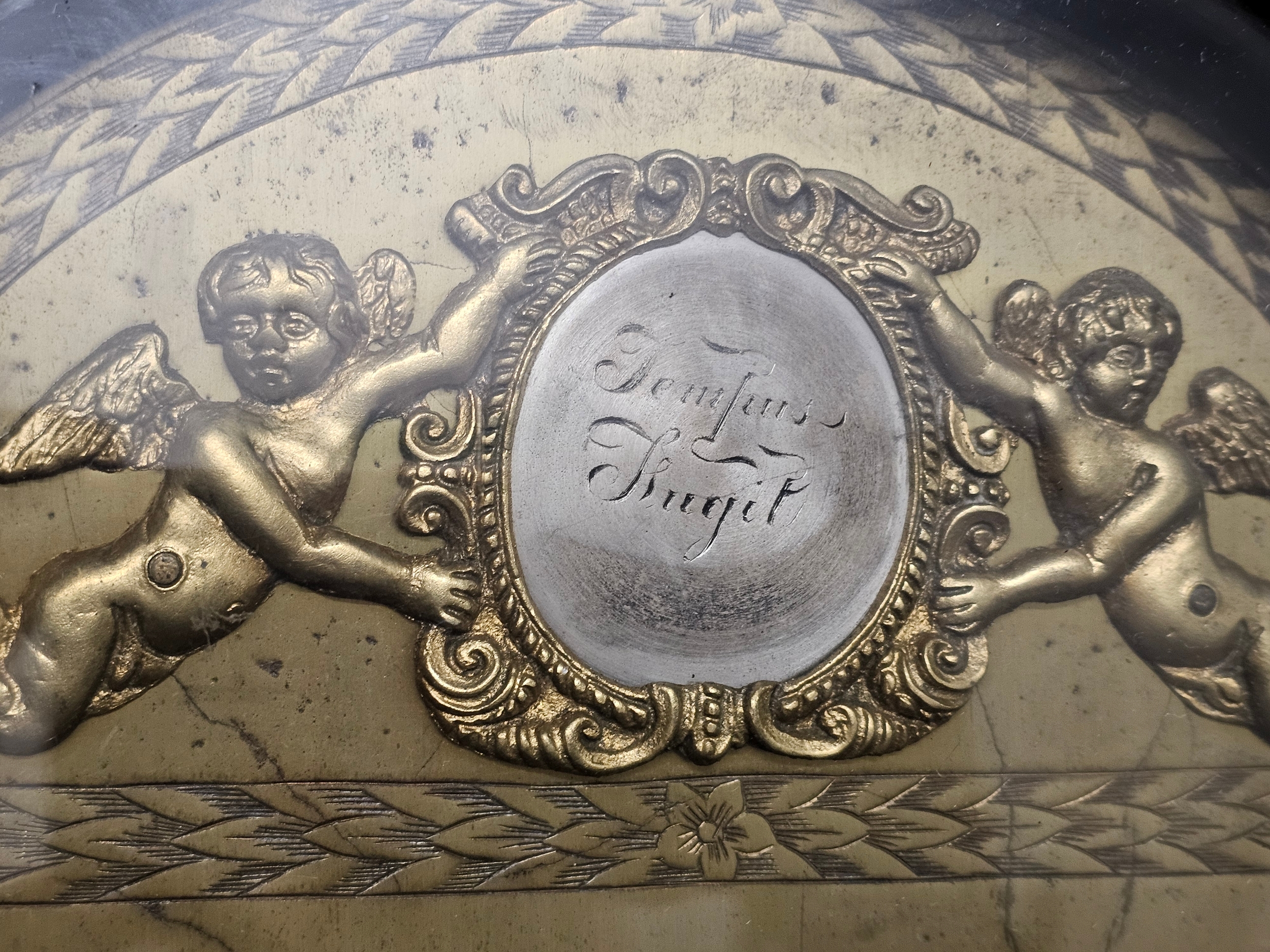 Longcase clock, 19th century mahogany and oak cased with satinwood inlay, etched brass and steel - Image 3 of 6