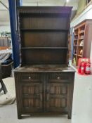 Dresser, mid century Jacobean style oak. H.172 W.91 D.43