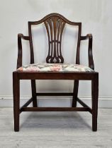 Armchair, Georgian mahogany. H.97 W.62 D.52cm.