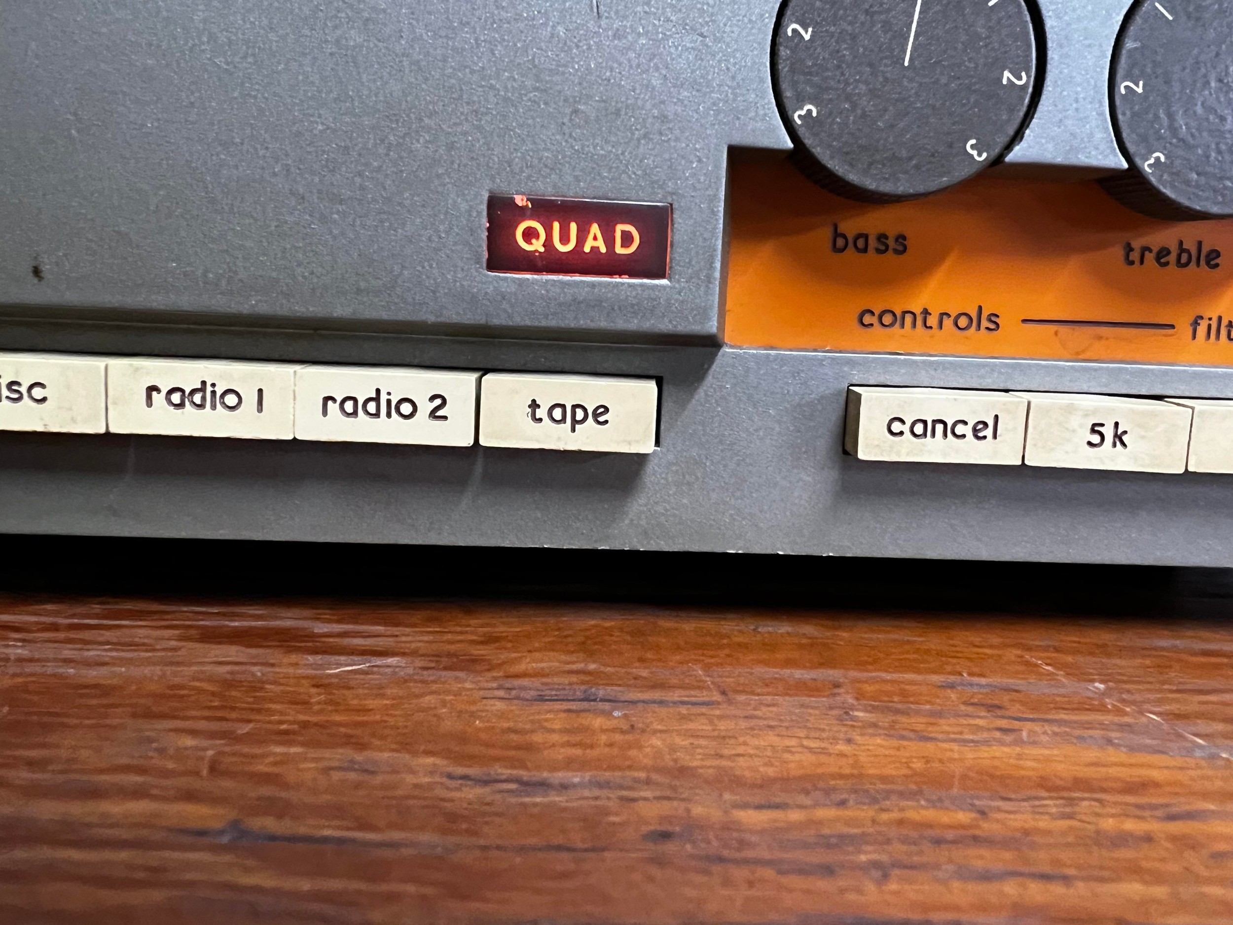 1970s Quad music system plus some cables. Quad 303 serial 27022. 33 serial 29246. FM3 serial 4323. A - Image 15 of 16