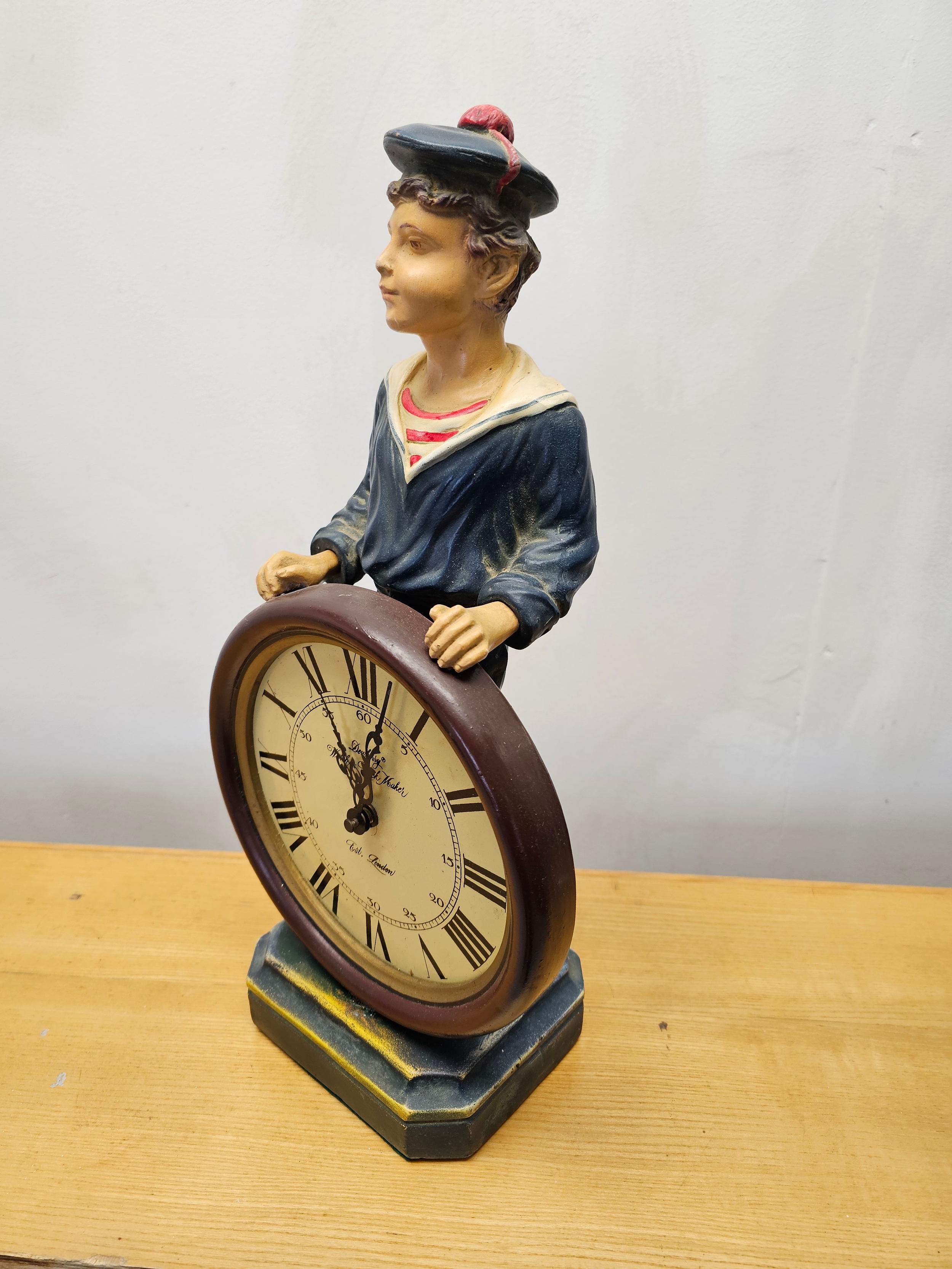 A contemporary moulded clockman type figure. H.46cm. - Image 2 of 5