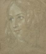 Drawing. Pencil on paper with white heightening. A note on the back reads 'Attributed to T. Lawrence