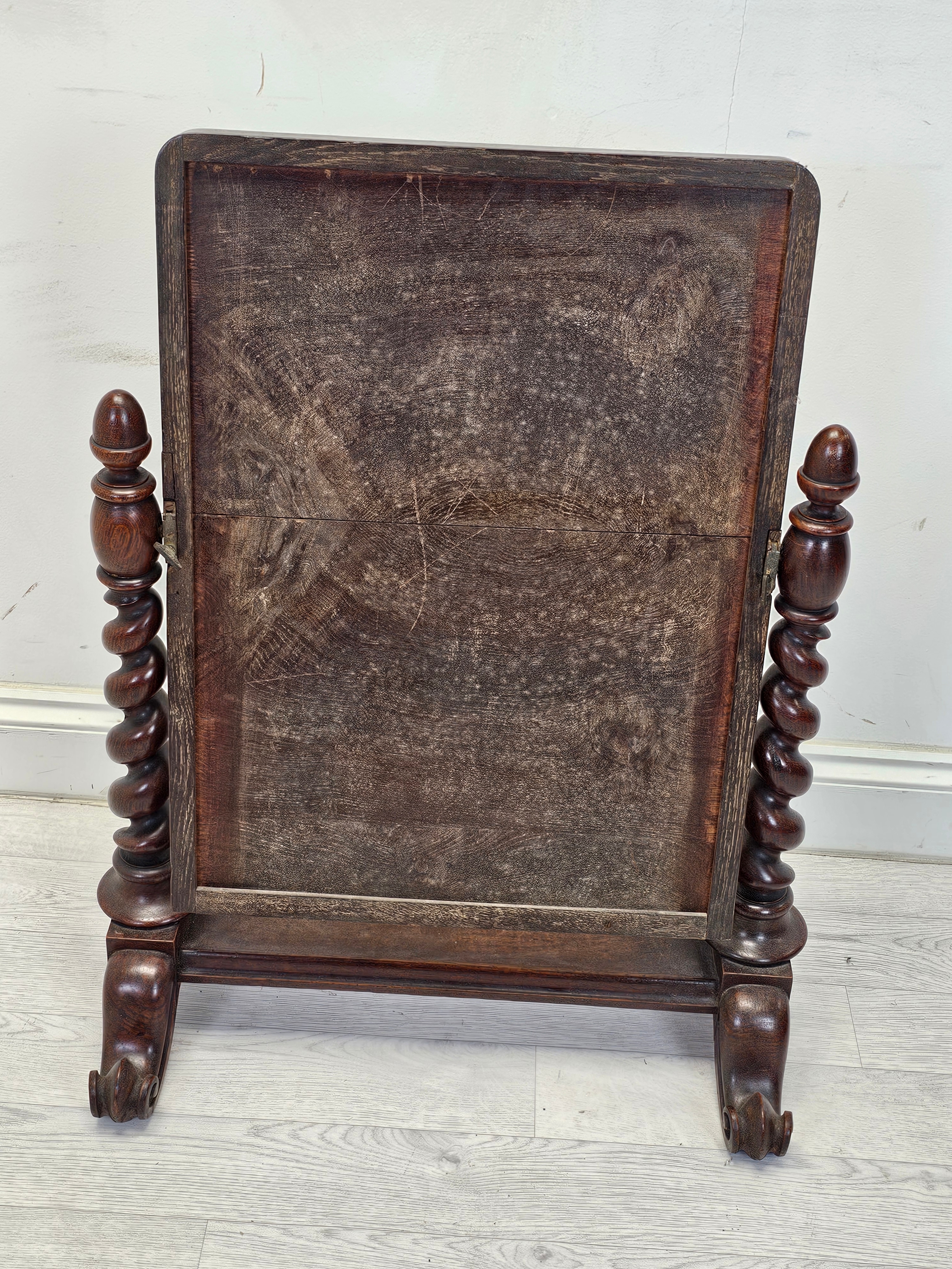 A 19th century mahogany swing toilet mirror. - Image 3 of 4