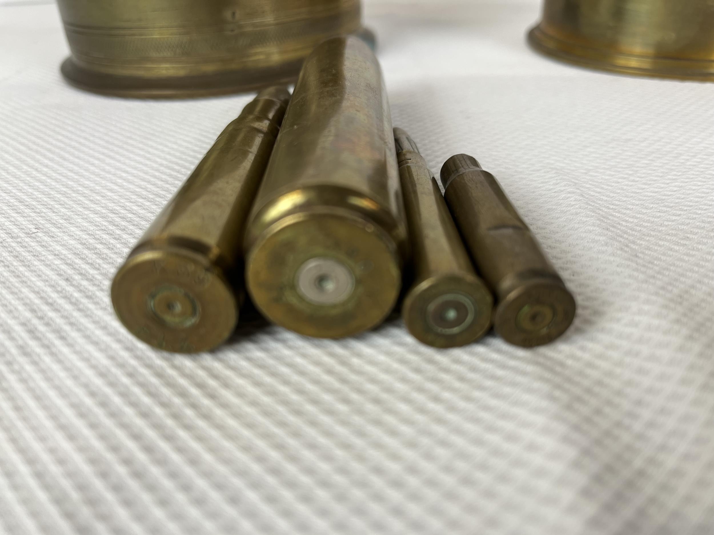 A collection of trench art and used ammunition. - Image 2 of 4