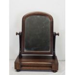Toilet mirror, Victorian mahogany with swing action. H.54 W.40cm.