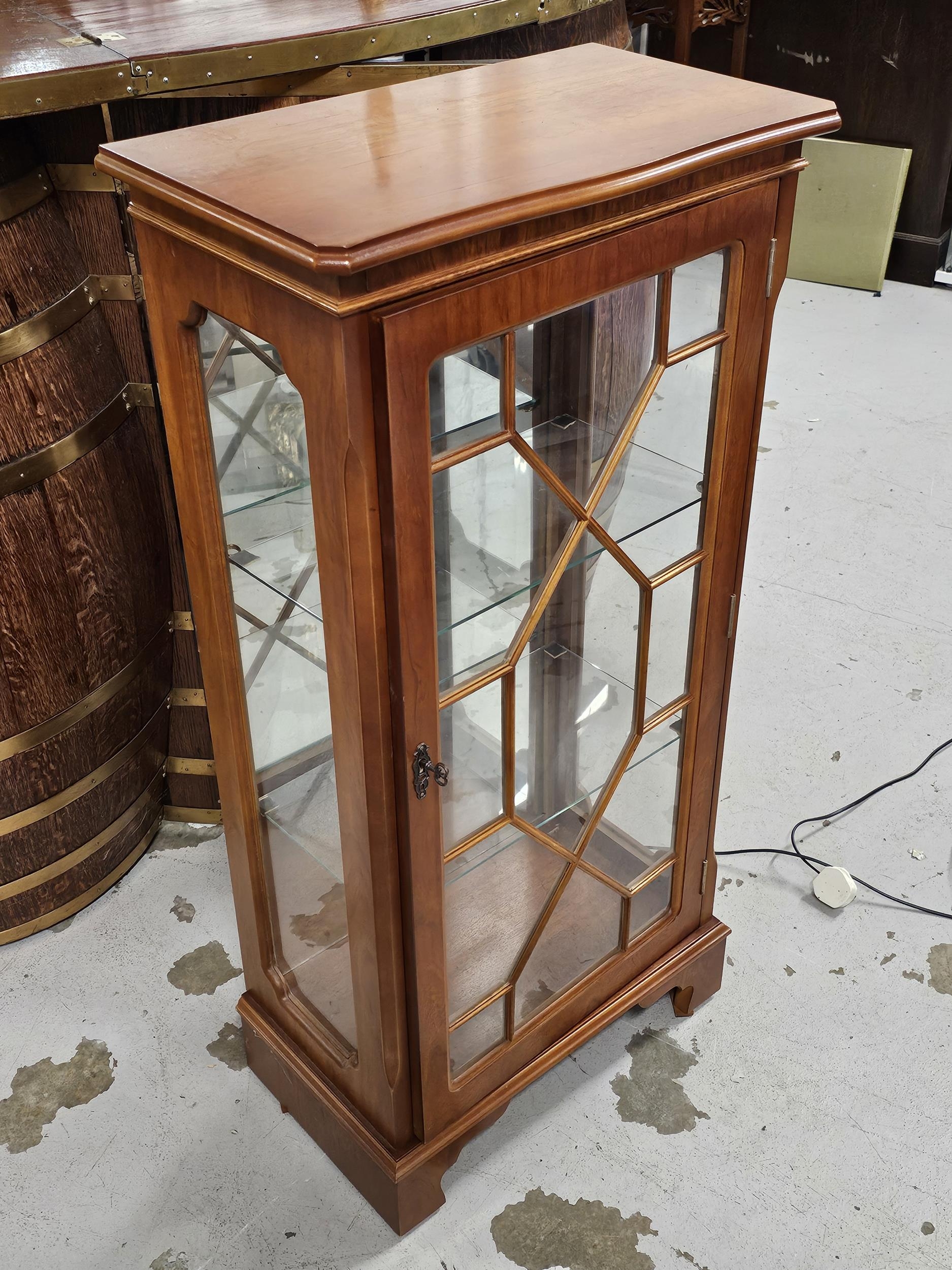 Display cabinet, 19th century style fitted with interior light. H.109 W.59 D.31cm. - Image 2 of 7