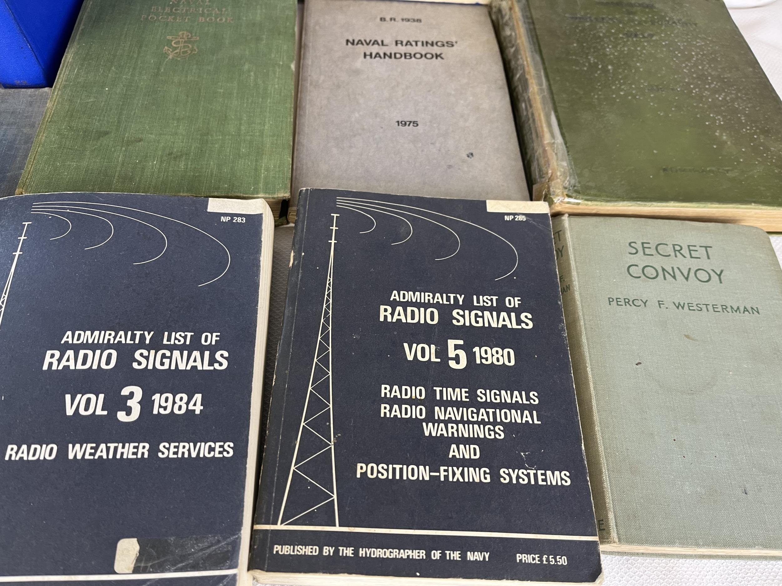 A collection of vintage naval books and manuals. - Image 3 of 5