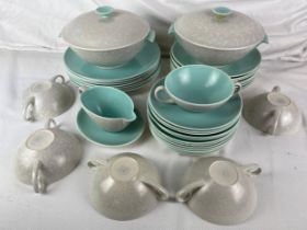 A Poole Pottery dinner service. Qnty 37 pieces.