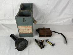 A miscellaneous collection of WW2 sight and navigation equipment.
