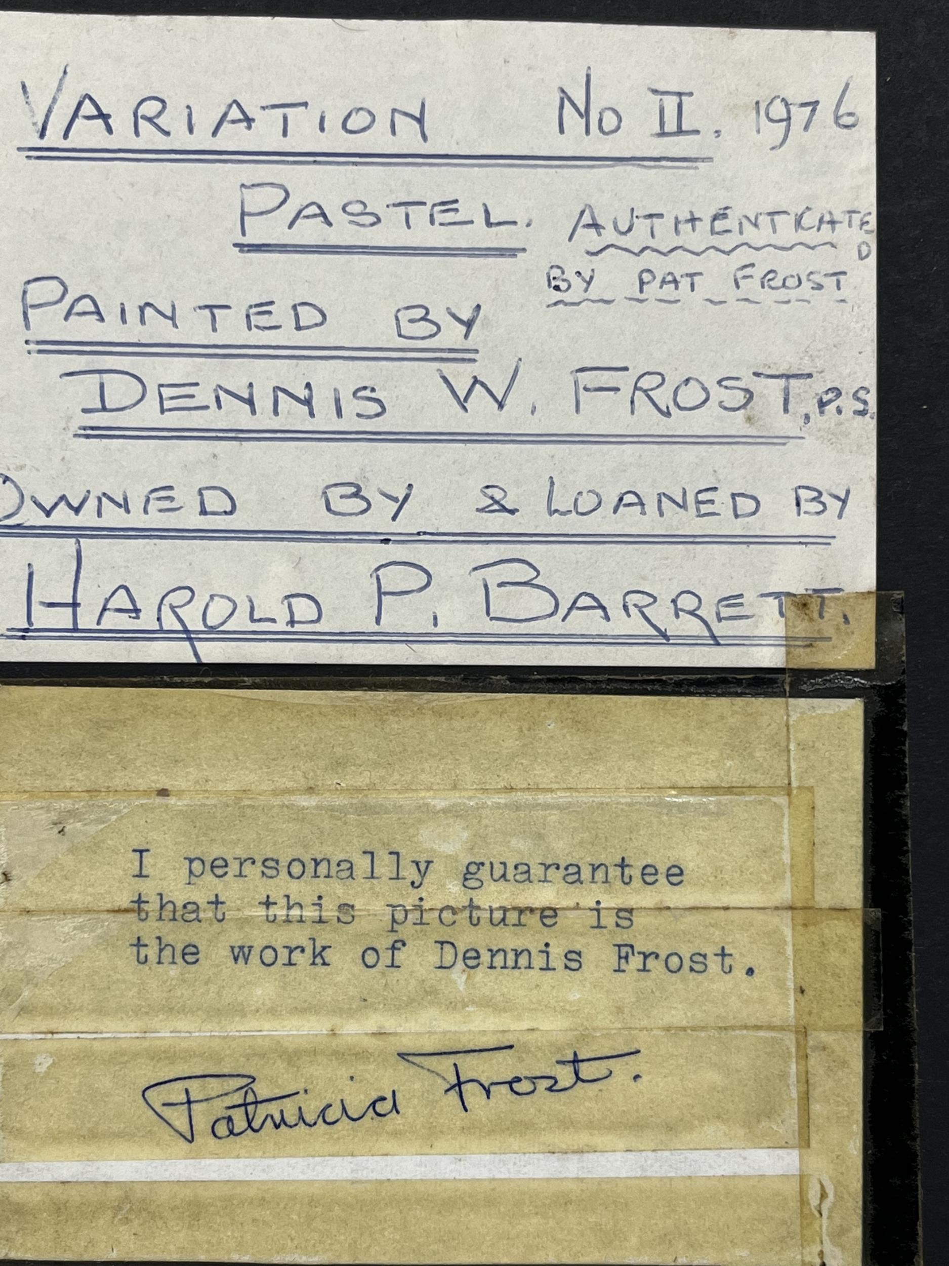 Dennis Frost, pastel portrait studies, label to the reverse. H.45 W.57.5cm. - Image 3 of 3