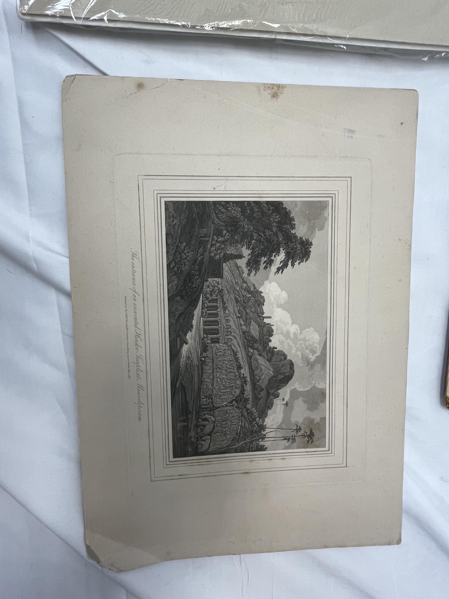 A collection of unframed engravings, a pair of Venice and others. H.38 W.43cm largest. - Image 6 of 7