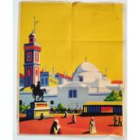 Charles Shepherd (1892-) early 20th century poster of Algiers, Morocco signed SHEP depiction a