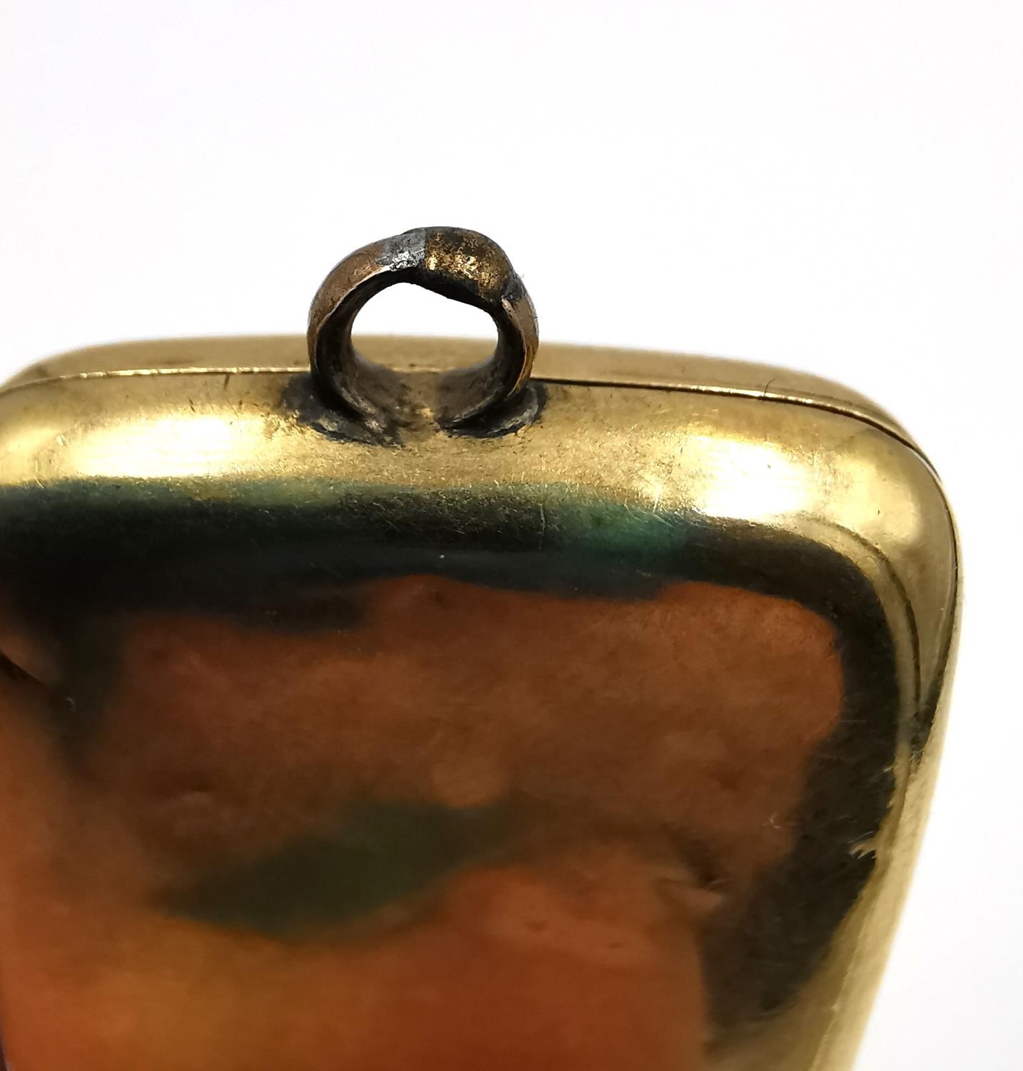 An early 20th century Austrian yellow metal (tests as 18 carat gold) rectangular locket with - Image 8 of 8