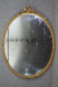 Wall mirror, large size mid century in gilt gesso frame. H.140 W.110cm.