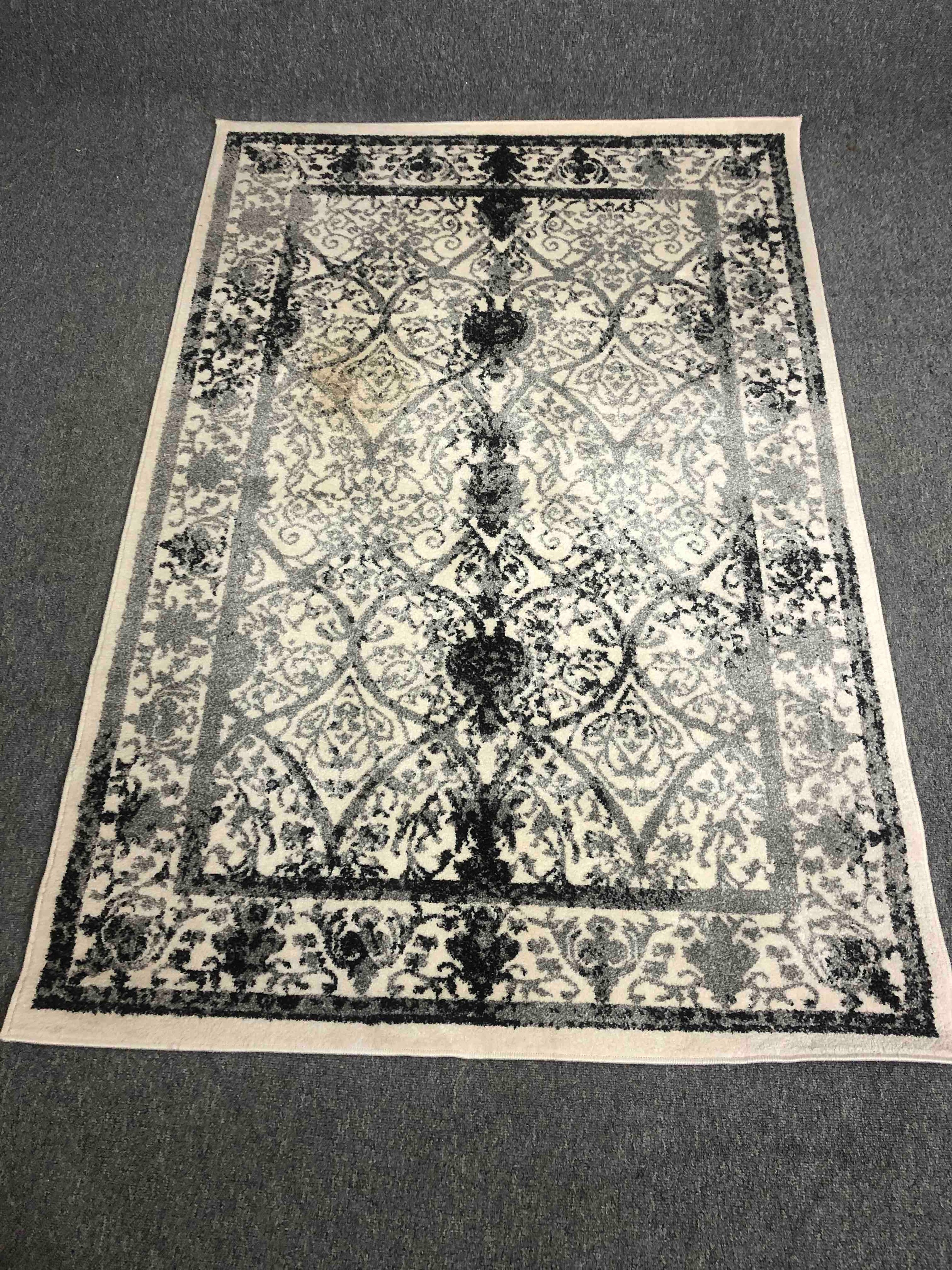 Rug, contemporary Persian style. (Stained as can be seen). L.187 W.123cm.