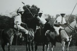 A large panoramic style photograph of a Polo match. A modern reprint. Probably taken in the 1930s
