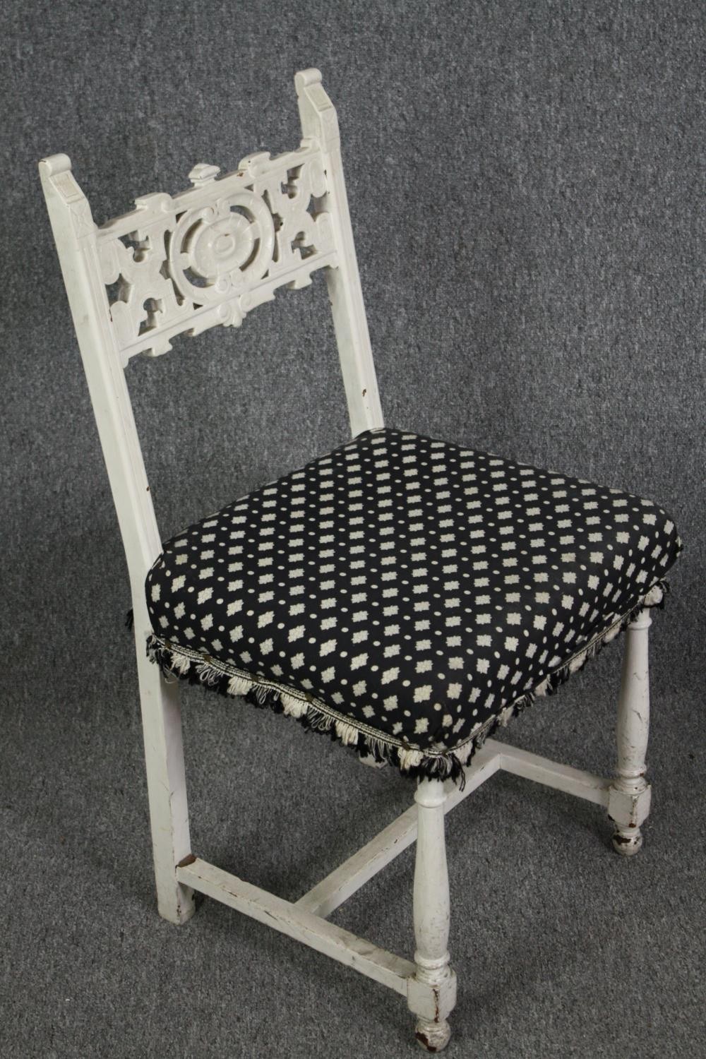 Dining chairs, early 20th century painted. H.85cm. (Each). - Image 3 of 5