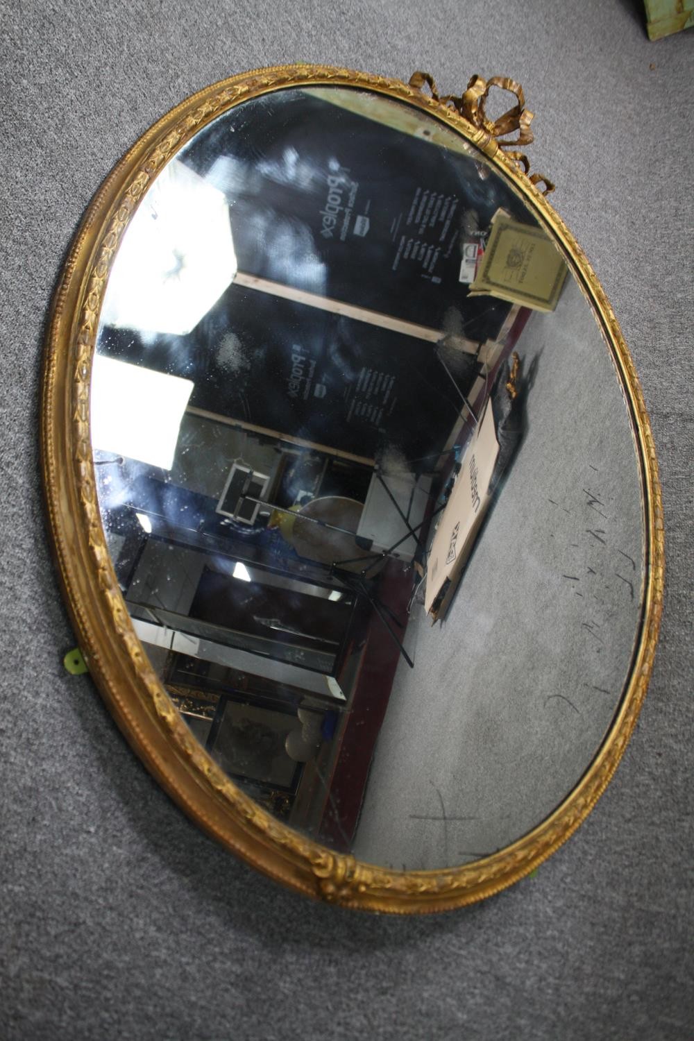 Wall mirror, large size mid century in gilt gesso frame. H.140 W.110cm. - Image 2 of 5