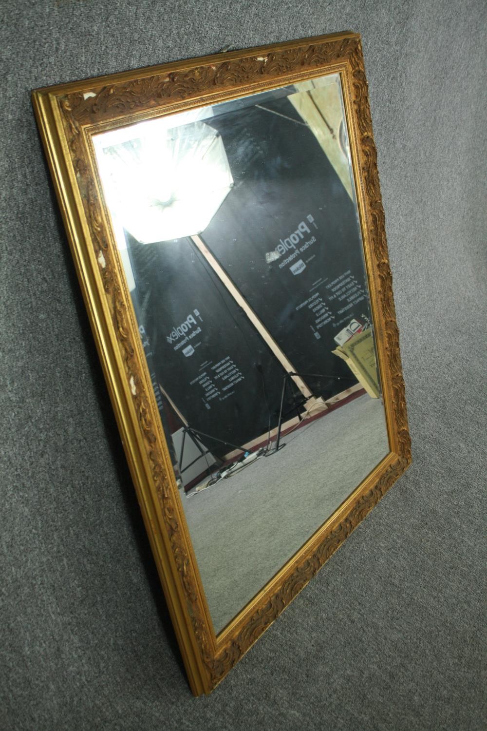 Wall mirror, contemporary giltwood frame with bevelled plate. H.117 W.95cm. - Image 2 of 5