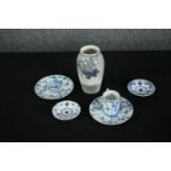 A collection of Royal Copenhagen and other porcelain, including a rowan berry vase, a miniature blue