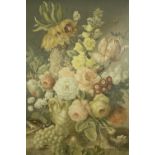 After Joseph Nigg, a gilt framed and glazed print, floral still life. H.95 W.72cm.