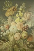 After Joseph Nigg, a gilt framed and glazed print, floral still life. H.95 W.72cm.