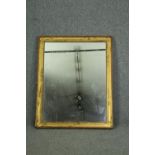 Wall mirror, 19th century giltwood. (With replacement plate). H.106 W.84cm.