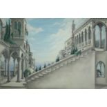 Allan Boulter, Oil on canvas, a Classical Roman townscape, signed and dated Boulter. H.120 W.165cm.