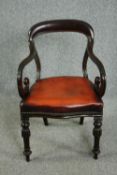 Armchair, William IV mahogany. H.86cm.