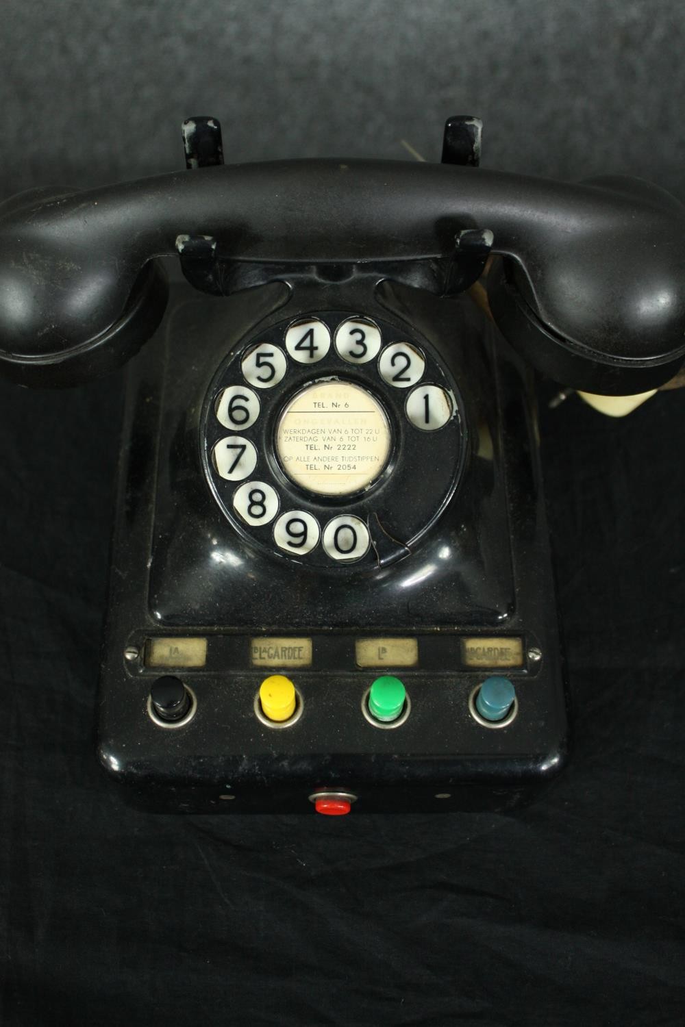 Three vintage telephones. H.16 W.15 D.24cm. (largest). - Image 6 of 9