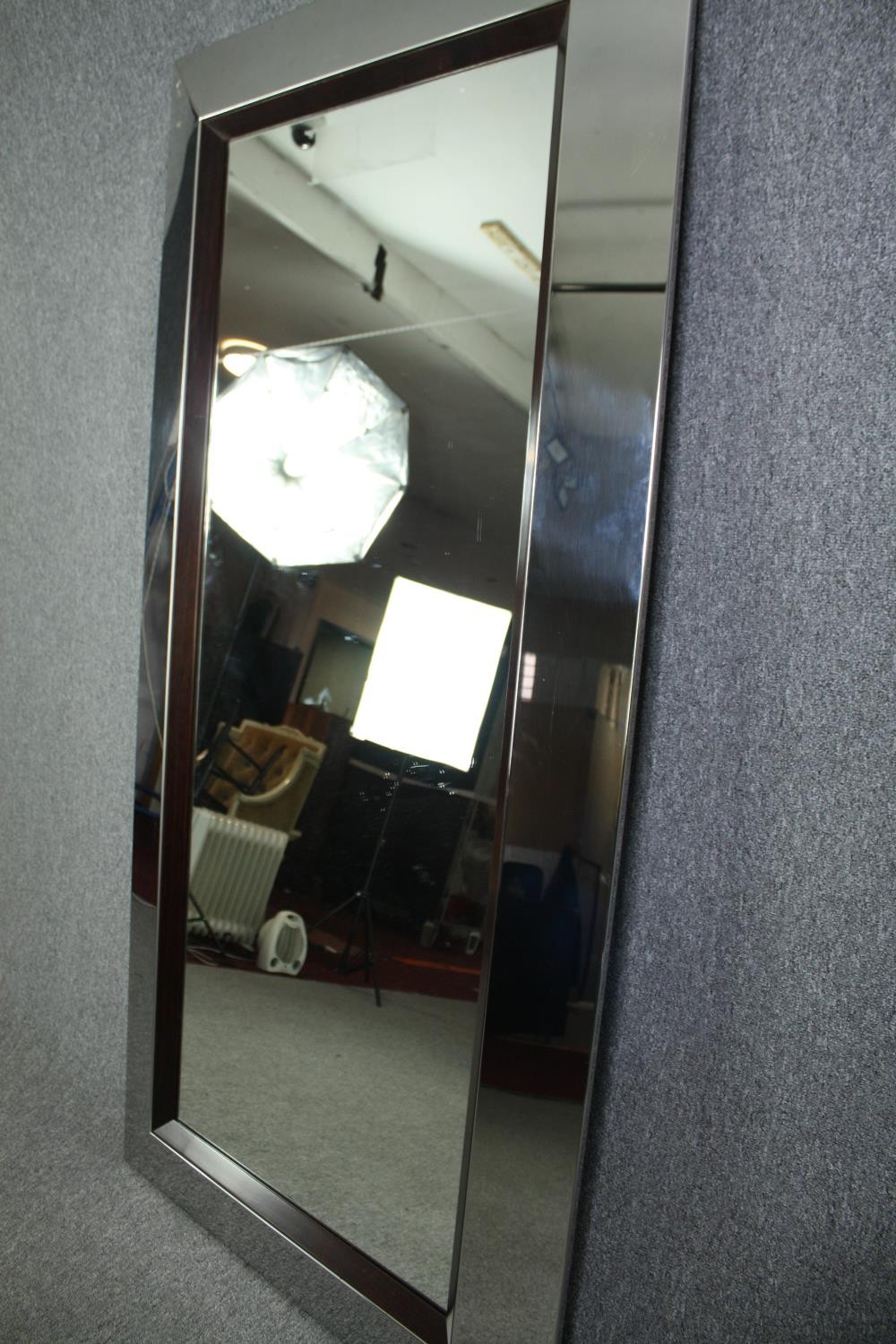 Pier mirror, full height contemporary in a chrome frame. H.200 W.100cm. - Image 3 of 5